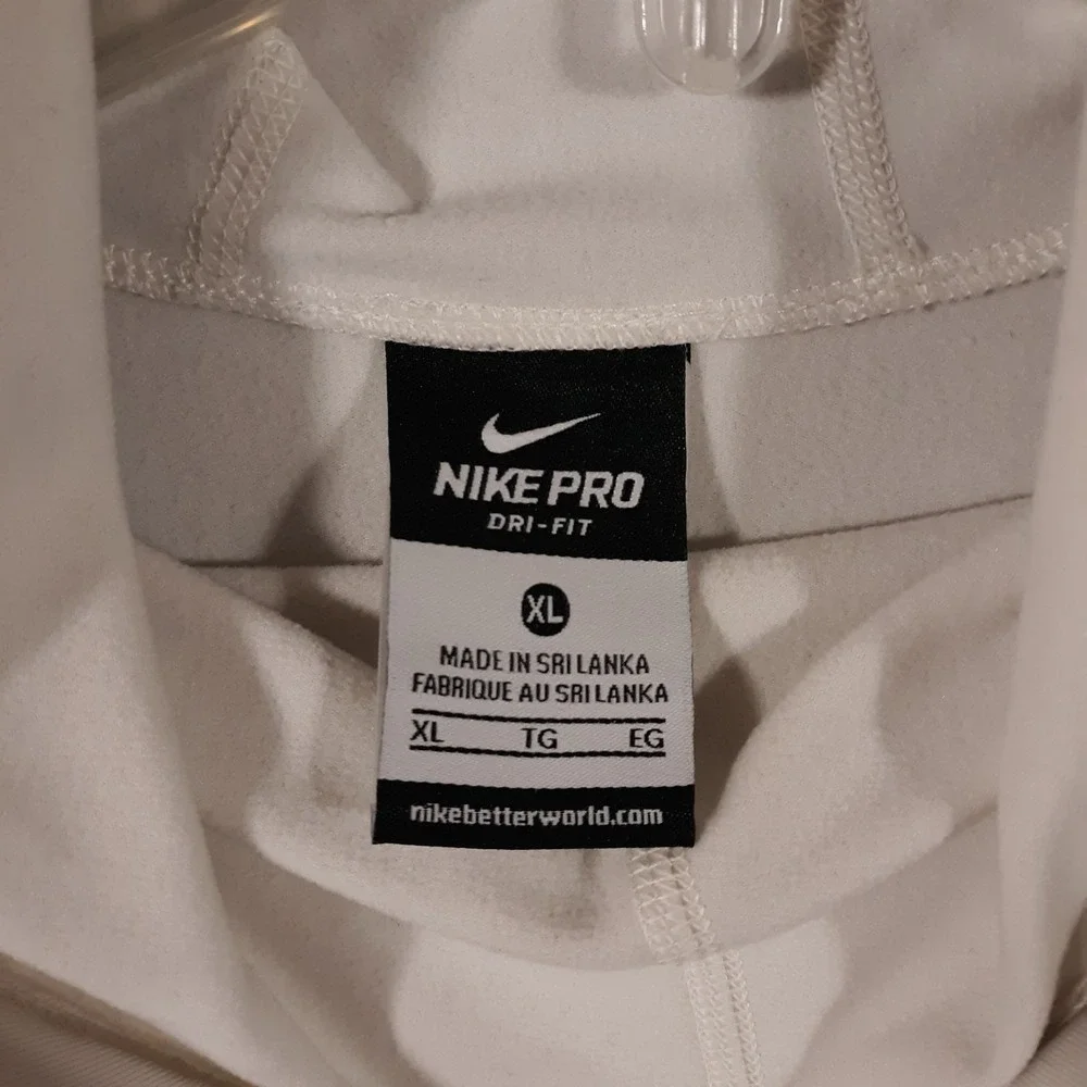 Nike Pro Hoodie Womens Size XL Black White Geometric Athletic Dri-Fit